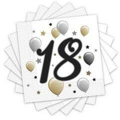 Decorata Party Szalvéta 33x33cm 18-as számmal, 20db, Elegáns, 88864 (LUFI900534)
