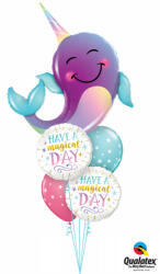  Héliumos luficsokor bármely alkalomra, narvál - INGYENES GLS szállítással (LUFI206241)