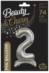 Godan Talpas számos lufi 29" (74cm) fólia szám, számjegy, 2 csak levegővel tölthető, Ezüst (MF5902973129328)