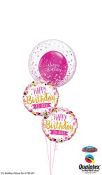  Héliumos luficsokor szülinapra, Happy Birthday, különleges lufiban lufival - INGYENES GLS szállítással (LUFI468390)