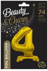 Godan Talpas számos lufi 29" (74cm) fólia szám, számjegy, 4 csak levegővel tölthető, Arany (MF5902973129564)