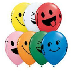 Latex lufi (gumi) 11" 6db/csomag Smiley - 85705 (LUFI369304)
