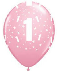 Qualatex Latex szám, számos lufi 11" 28cm 6db 1-es szám lufi, 17821 (LUFI608015)