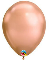 Qualatex 11" (28cm-es) Chrome, króm Latex léggömb, Rosegold, 12966 (LUFI620002)