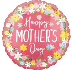  Anyák napi fólia lufi 18" 45cm Happy Mother's Day, 100103705901, (fb100103705901)