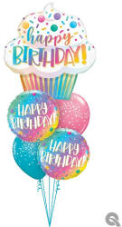  Héliumos luficsokor szülinapra, cupcake - INGYENES GLS szállítással (LUFI563557)