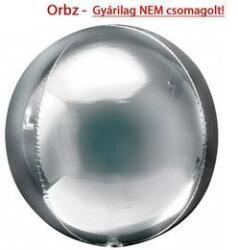  Egyszínű gömb lufi 14" 35cm Ezüst Orbz (LUFI137440)