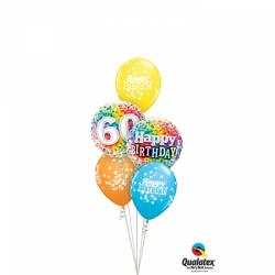  Héliumos luficsokor szülinapra, 60-as - INGYENES GLS szállítással (LUFI369063)