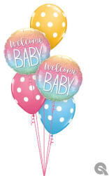  Héliumos luficsokor babaszületésre Welcome Baby-Ingyenes GLS szállítással (LUFI247399)