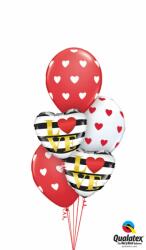  Héliumos luficsokor esküvő, szerelem, szív, Valentin nap - INGYENES GLS szállítással (LUFI922709)