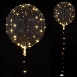 anagram Buborék lufi 40cm, fehér led világítással (LUFI584129)