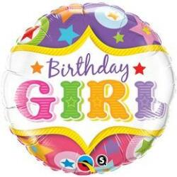Kaleidoscope Szülinapi lufi 18" 45cm Birthday Girl (LUFI584488)