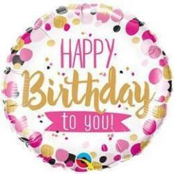 Fungram Szülinapi lufi 18" 45cm Happy Birthday (LUFI451715)