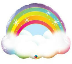  Óriás lufi 32", 81cm-es szivárvány és felhő, rainbow, 97538 (bwq97538)