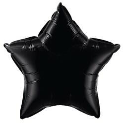  Egyszínű csillag lufi 20" 50cm Fekete csillag (LUFI136781)
