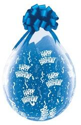  Tölthető lufi ajándékcsomagoláshoz 18" 45cm - Happy Birthday felirattal (LUFI677339)