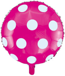  Kerek lufi 18" 45cm Magenta, pöttyös, (LUFI171429)