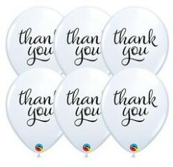 Qualatex Mintás lufi 11" 28cm 6db Thank You, 10644 (LUFI130675)