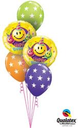  Héliumos luficsokor szülinapra, Smiley - INGYENES GLS szállítással (LUFI619682)