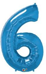 PartyPal Számos lufi 34" 86cm óriás kék szám 6-os (LUFI545691)