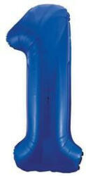 Partydeco Számos lufi 34" 86cm óriás Sötétkék szám 1-es (LUFI155052)