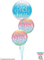 Héliumos luficsokor babaszületésre Welcome Baby Boy - INGYENES KISZÁLLÍTÁSSAL (LUFI240874)