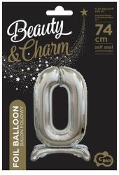 Godan Talpas számos lufi 29" (74cm) fólia szám, számjegy, 0 csak levegővel tölthető, Ezüst (MF5902973129281)