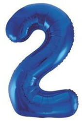 Partydeco Számos lufi 34" 86cm óriás Sötétkék szám 2-es (LUFI148736)