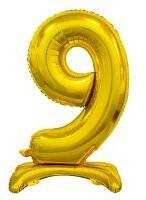 Godan Talpas számos lufi 29" (74cm) fólia szám, számjegy, 9 csak levegővel tölthető, Arany (MF5902973129663)