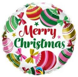 Qualatex Karácsonyi lufi 18" 45cm Merry Christmas (LUFI964046)