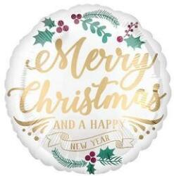  Karácsonyi fólia lufi 18" 45cm Merry Christmas, , 3831001 (LUFI912835)