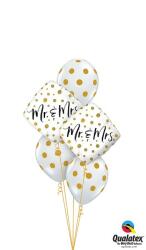  Héliumos luficsokor esküvőre, Mr&Mrs-Ingyenes GLS szállítással (LUFI929630)