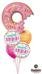  Héliumos luficsokor szülinapra, fánk, Happy Birthday - INGYENES GLS szállítással (LUFI519797)