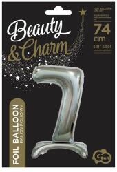 Godan Talpas számos lufi 29" (74cm) fólia szám, számjegy, 7 csak levegővel tölthető, Ezüst (MF5902973129427)