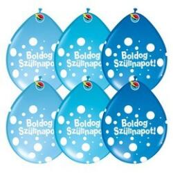  Szülinapi latex lufi 11" 28cm, 6db/csom, vegyes színek, Neck up, q39260rp (LUFI726807)