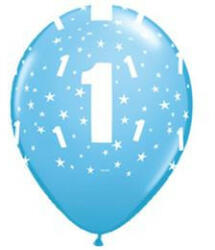 Qualatex szám, számos lufi 11" 28cm 6db 1-es szám lufi, 17822 (LUFI410660)