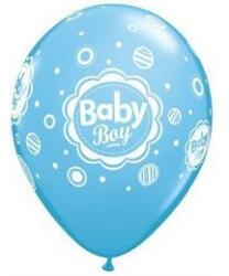 Qualatex Mintás lufi 11" 28cm 6db Baby boy, 17803 (LUFI689742)