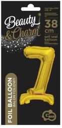 Godan Talpas számos lufi 15" (38cm) fólia szám, számjegy, 7 csak levegővel tölthető, Arany (MF5902973135169)