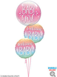  Héliumos luficsokor babaszületésre Welcome Baby Girl - INGYENES GLS szállítással (LUFI890052)