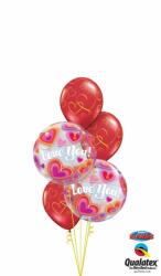 Héliumos luficsokor esküvő, szerelem, szív, Valentin nap - INGYENES GLS szállítással (LUFI681982)