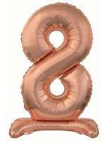  Talpas számos lufi 29" (74cm) fólia szám, számjegy, 8 csak levegővel tölthető, Rosegold (LUFI868531)