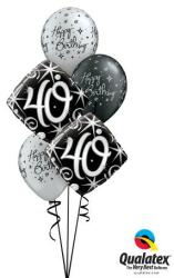  Héliumos luficsokor szülinapra - 40-es - INGYENES GLS szállítással (LUFI619238)