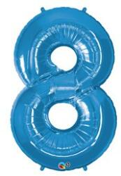 PartyPal Számos lufi 34" 86cm óriás kék szám 8-as (LUFI158530)