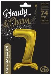 Godan Talpas számos lufi 29" (74cm) fólia szám, számjegy, 7 csak levegővel tölthető, Arany (MF5902973129625)