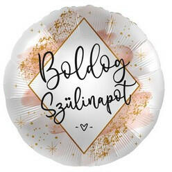  Szülinapi lufi 17" 42cm Boldog Szülinapot, mpr-70269 (LUFI496093)