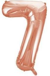 Partydeco Számos lufi 34" 86cm óriás Rosegold szám, számjegy 7-es (LUFI785690)