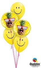  Héliumos luficsokor bármely alkalomra, ananas, ananász - INGYENES GLS szállítással (LUFI396427)