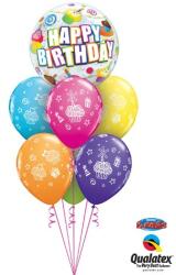  Héliumos luficsokor szülinapra, Happy Birthday - INGYENES GLS szállítással (LUFI612155)