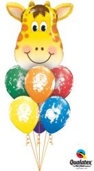  Héliumos luficsokor bármely alkalomra, zsiráf - INGYENES GLS szállítással (LUFI458528)