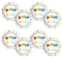  Papírtányér Boldog Születésnapot! 23cm 6db, Streamers, m25869 (LUFI993088)